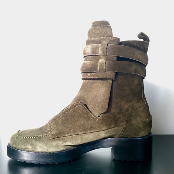 Balenciaga women’s green suede combat boots 40 - Picture 3 of 8